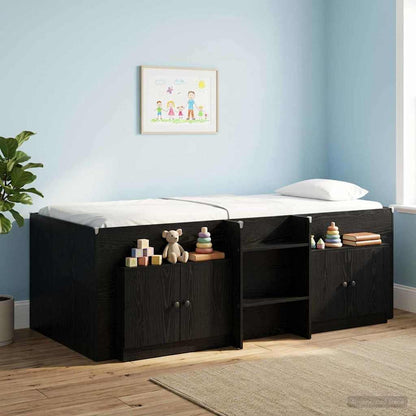 Storage Cabinet for Loft Bed 2 pcs Black Oak 66 x 35 x 48 cm