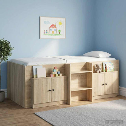 Storage Cabinet for Loft Bed 2 pcs Sonoma Oak 66 x 35 x 48 cm