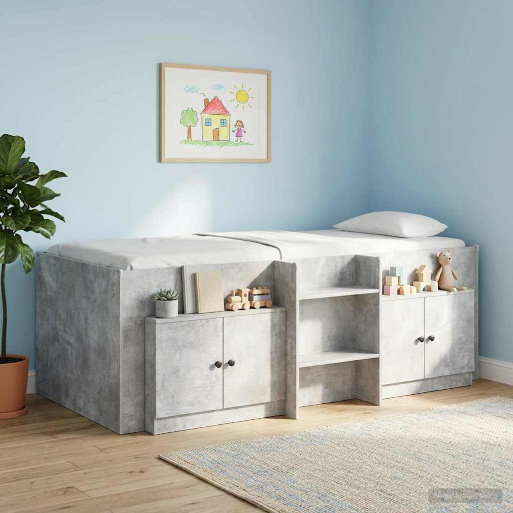 Storage Cabinet for Loft Bed 2 pcs Concrete Grey