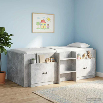 Storage Cabinet for Loft Bed 2 pcs Concrete Grey
