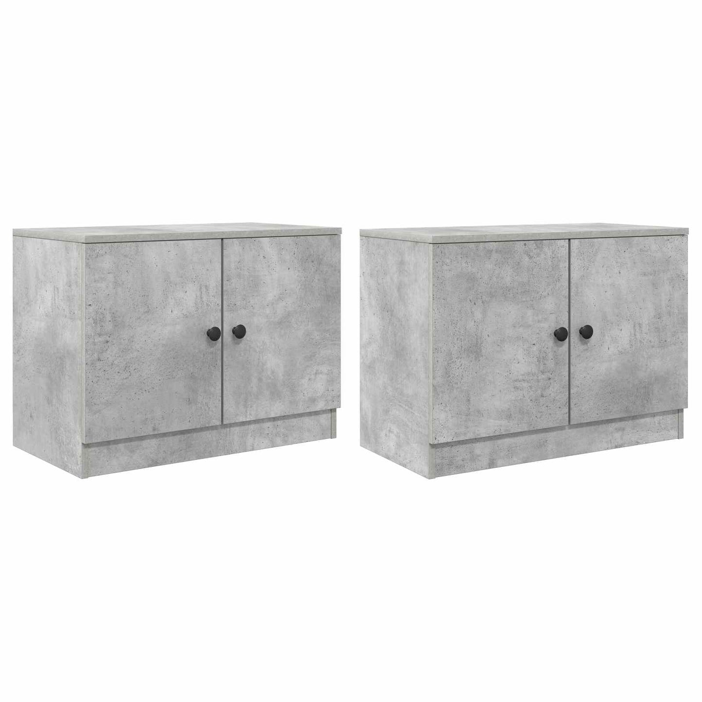 Bed Cabinet 2 pcs Concrete Grey 66 x 35 x 48 cm Engineered Wood