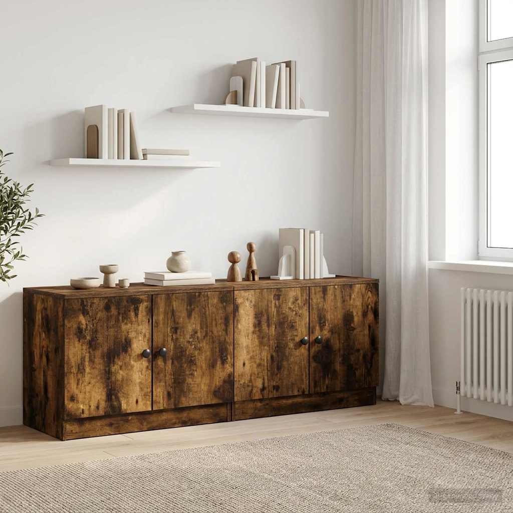 Storage Cabinet for Loft Bed 2 pcs Smoked Oak 66 x 35 x 48 cm