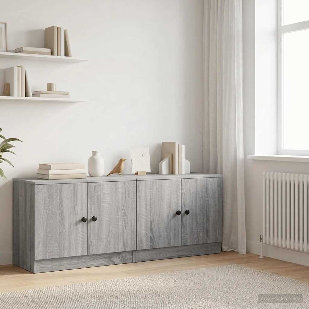Storage Cabinet for Loft Bed 2 pcs Grey Sonoma 66 x 35 x 48 cm