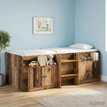 Storage Cabinet for Loft Bed 2 pcs Old Wood 66 x 35 x 48 cm
