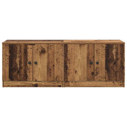 Storage Cabinet for Loft Bed 2 pcs Old Wood 66 x 35 x 48 cm