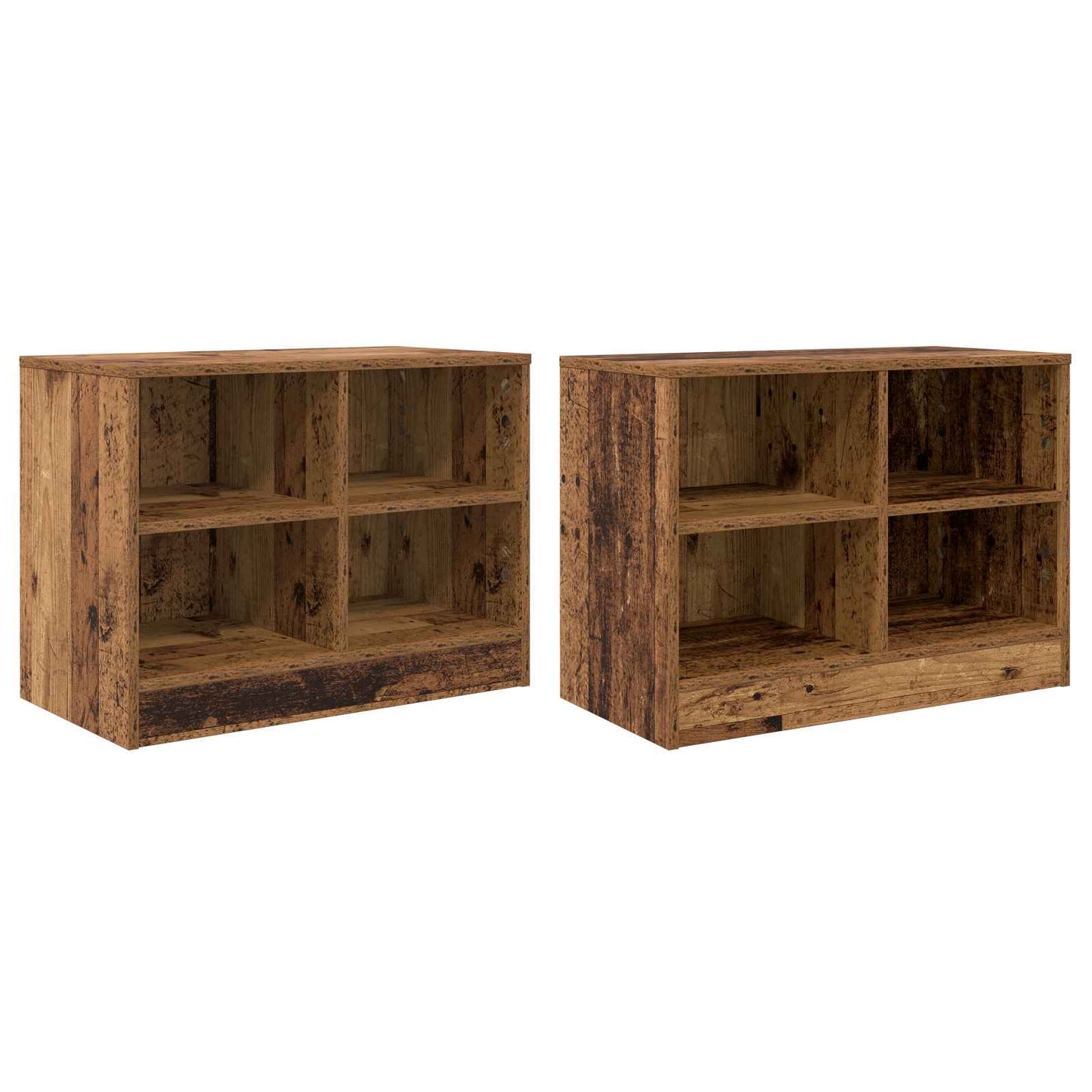 Bed Cabinet 2 pcs Old Wood 66 x 33 x 48 cm Engineered Wood