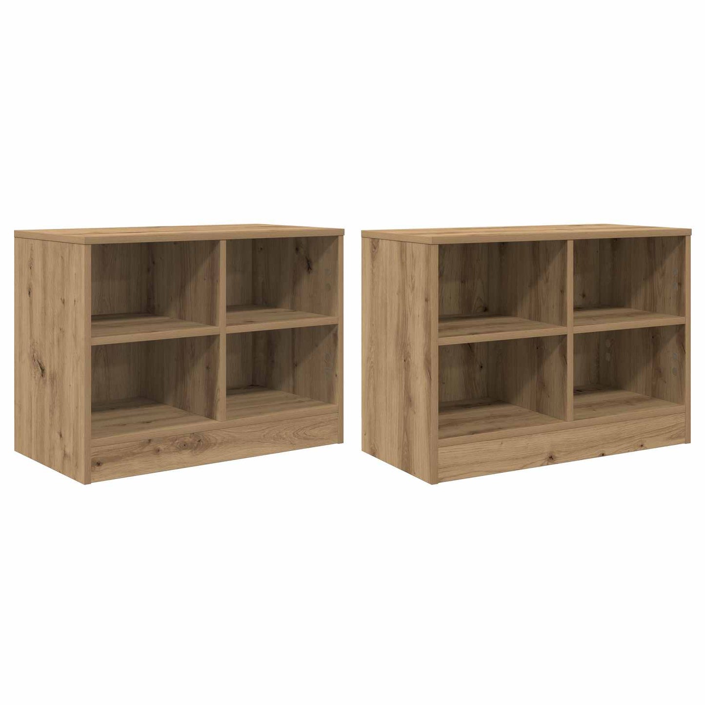 Bed Cabinet 2 pcs Artisan Oak 66 x 33 x 48 cm Engineered Wood