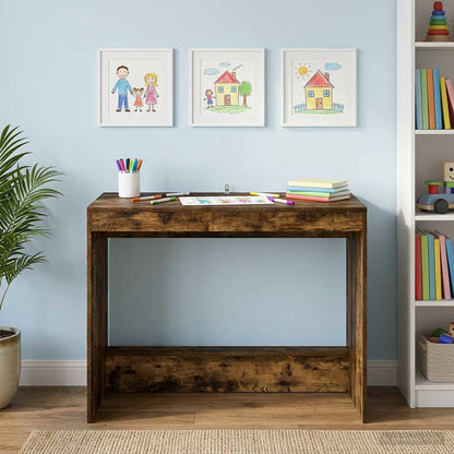 Bed Desk Smoked Oak Engineered Wood 100 x 45 x 75 cm