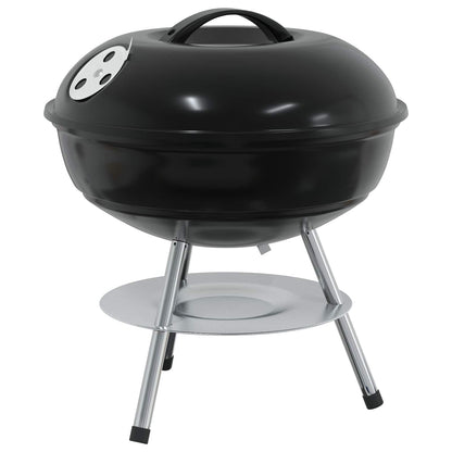 Charcoal Grill Black 14.37 x 14.37 x 15.75 in