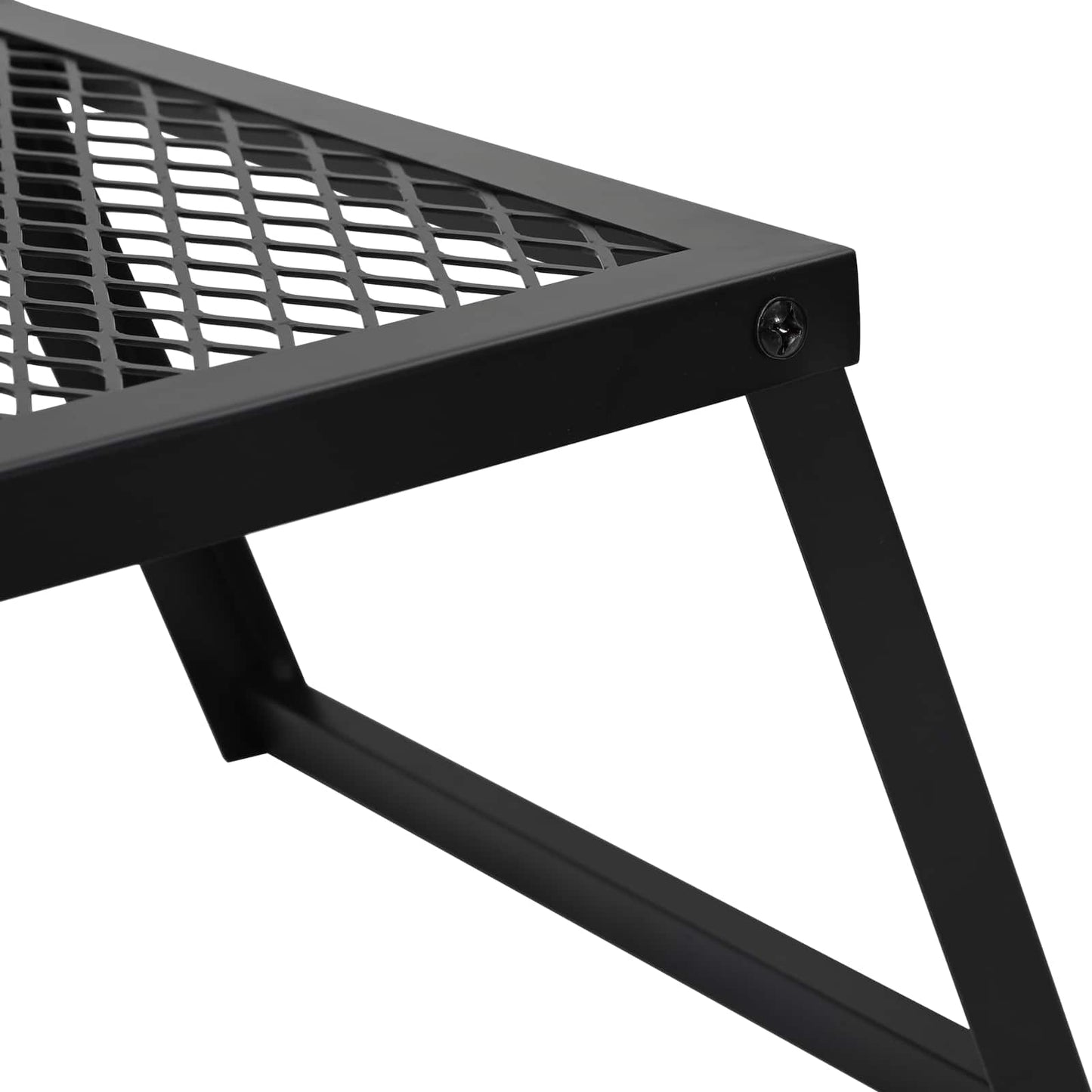 Foldable Camping Grill Folding Black 22.83 x 12.20 x 0.79 in
