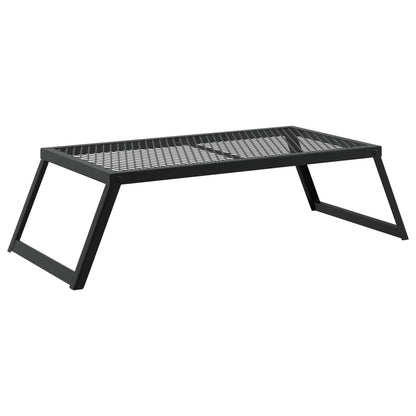 Foldable Camping Grill Folding Black 22.83 x 12.20 x 0.79 in