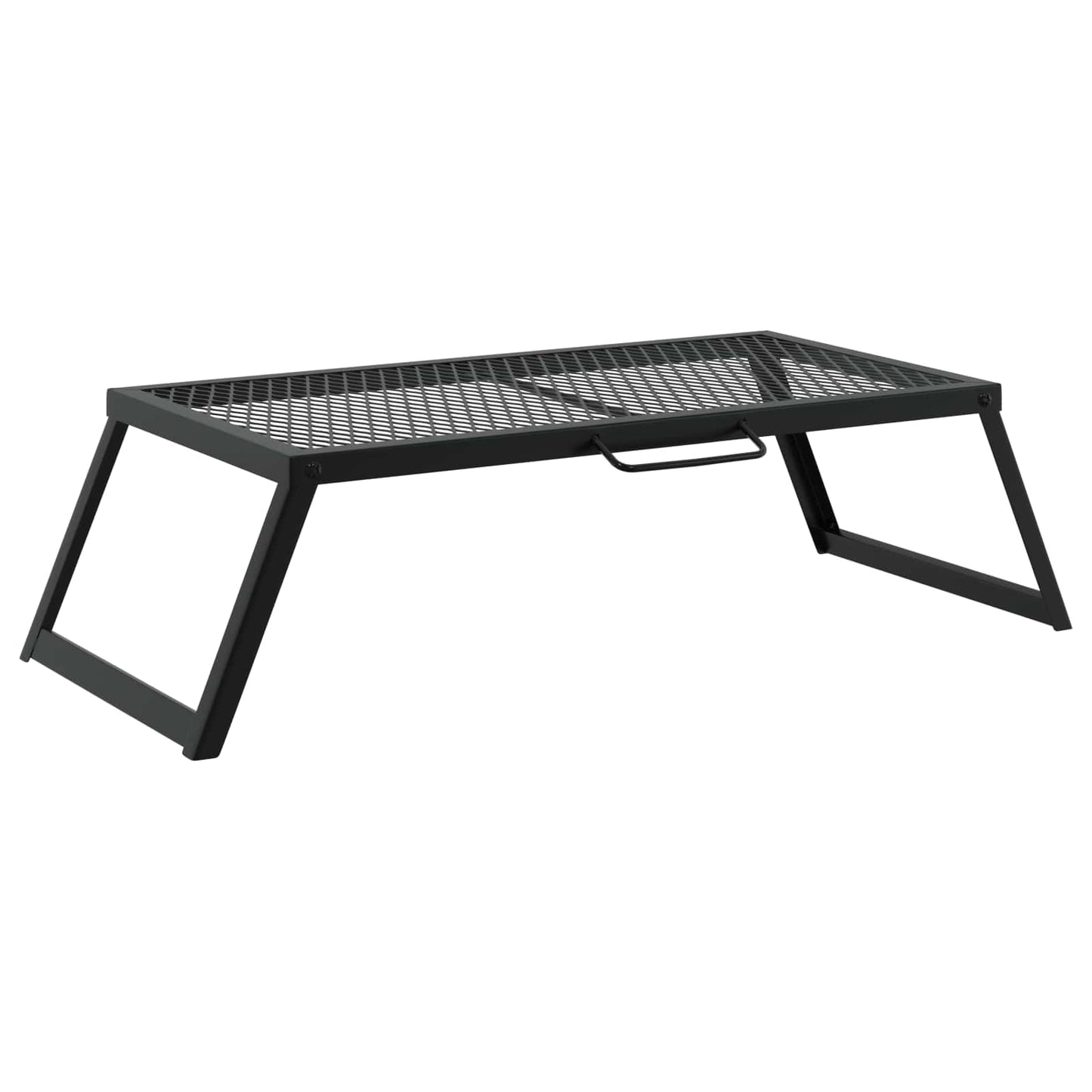 Foldable Camping Grill Folding Black 22.83 x 12.20 x 0.79 in