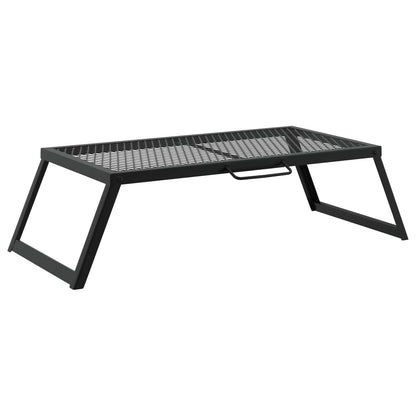 Foldable Camping Grill Folding Black 22.83 x 12.20 x 0.79 in
