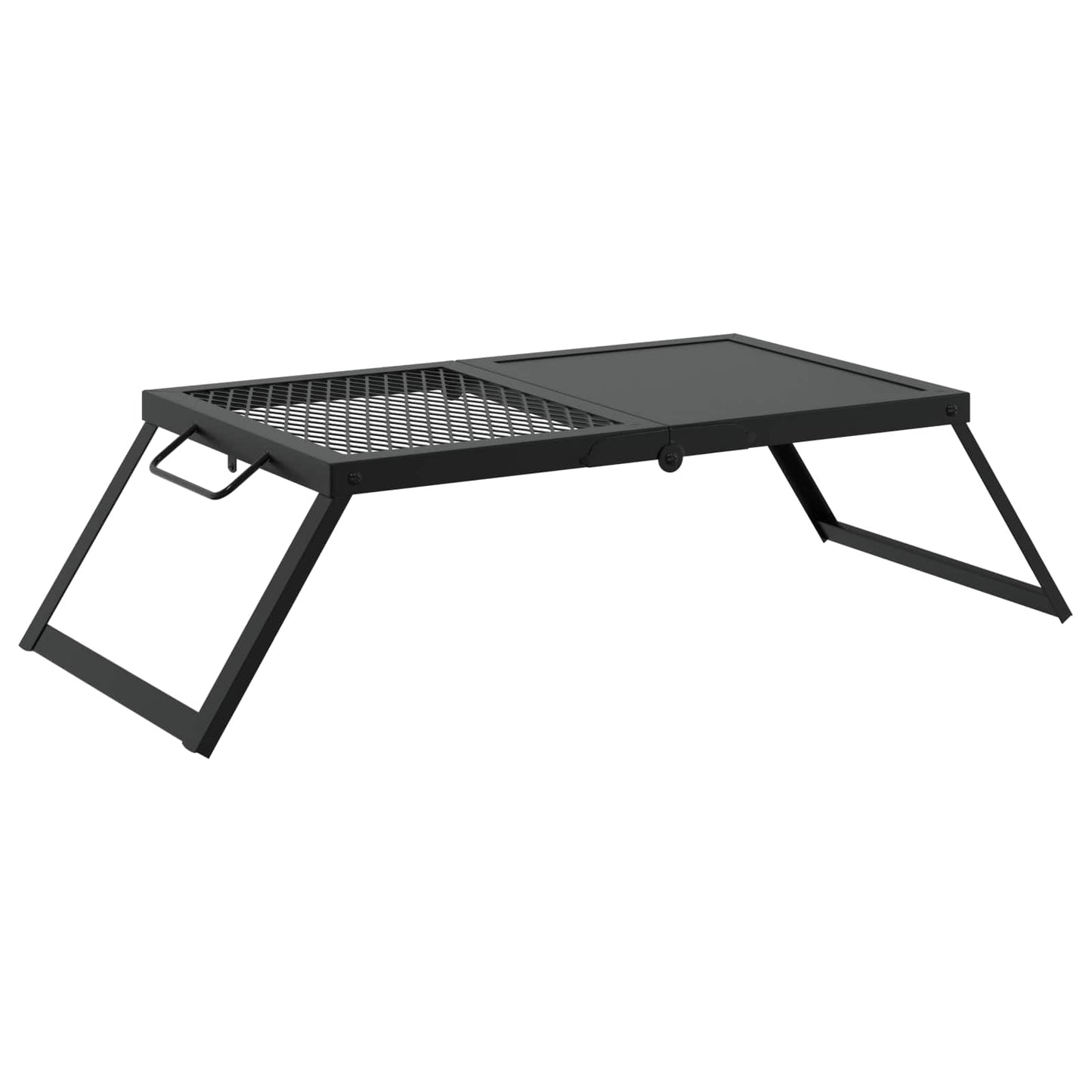 Foldable Camping Grill Folding Black 12.40 x 10.43 x 1.57 in