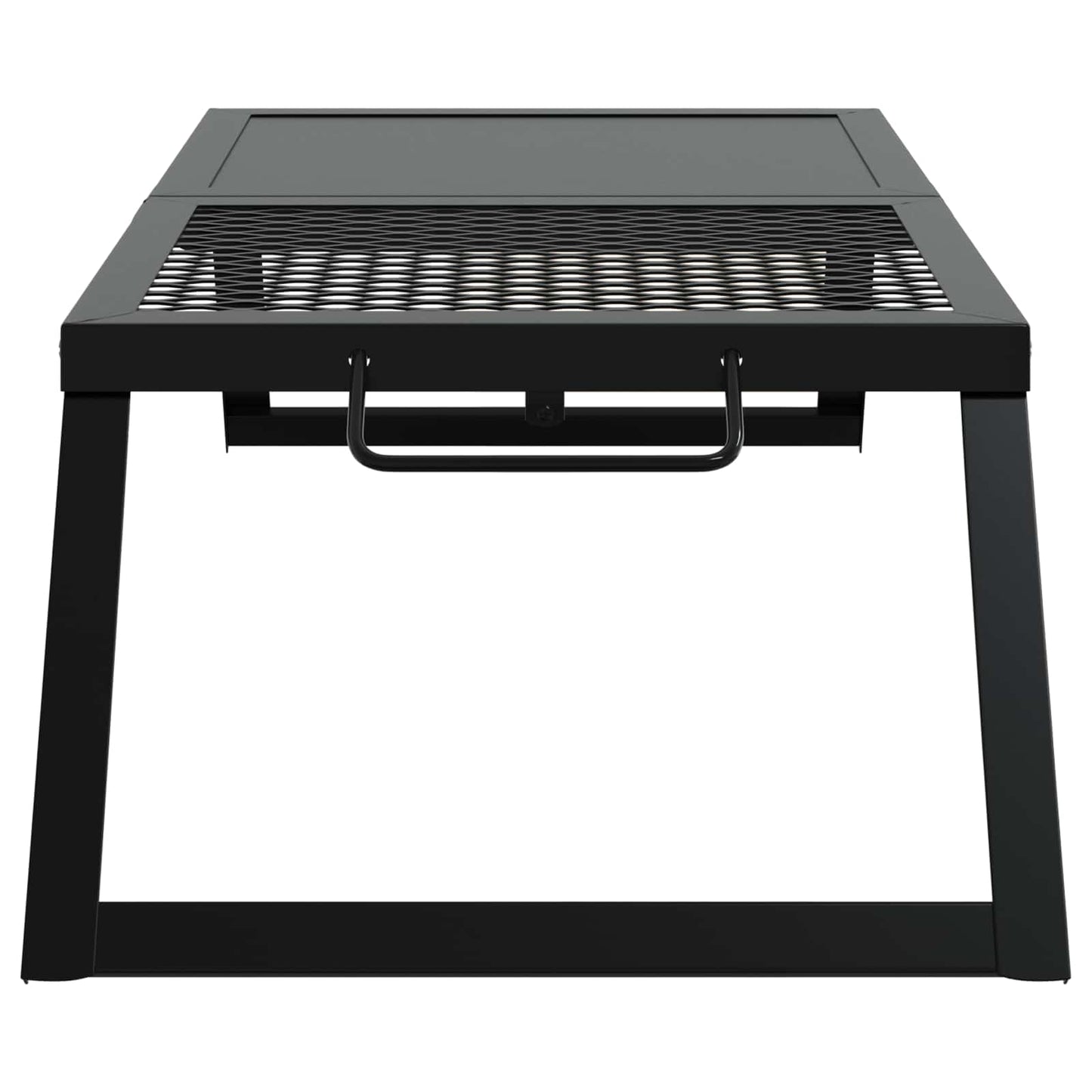 Foldable Camping Grill Folding Black 12.40 x 10.43 x 1.57 in
