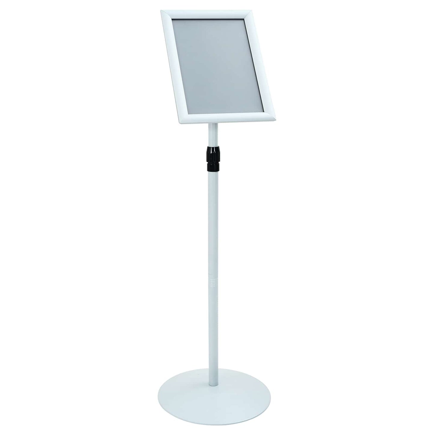 Pedestal Poster Stand Silver 33 x 33 x 126 cm PVC and Steel