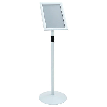 Pedestal Poster Stand Silver 33 x 33 x 126 cm PVC and Steel