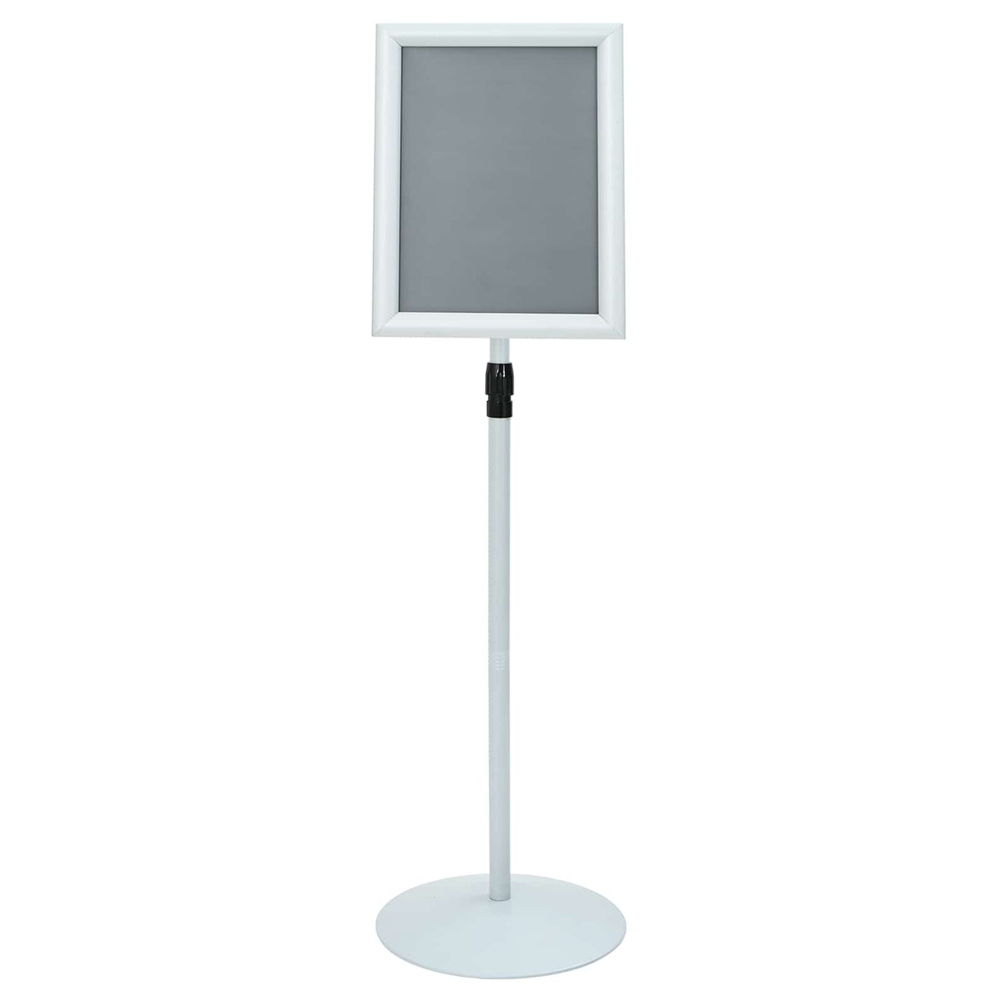 Pedestal Poster Stand Silver 33 x 33 x 126 cm PVC and Steel