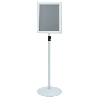 Pedestal Poster Stand Silver 33 x 33 x 126 cm PVC and Steel