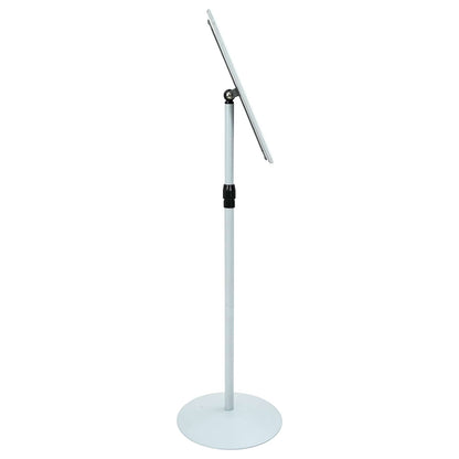 Pedestal Poster Stand Silver 33 x 33 x 126 cm PVC and Steel