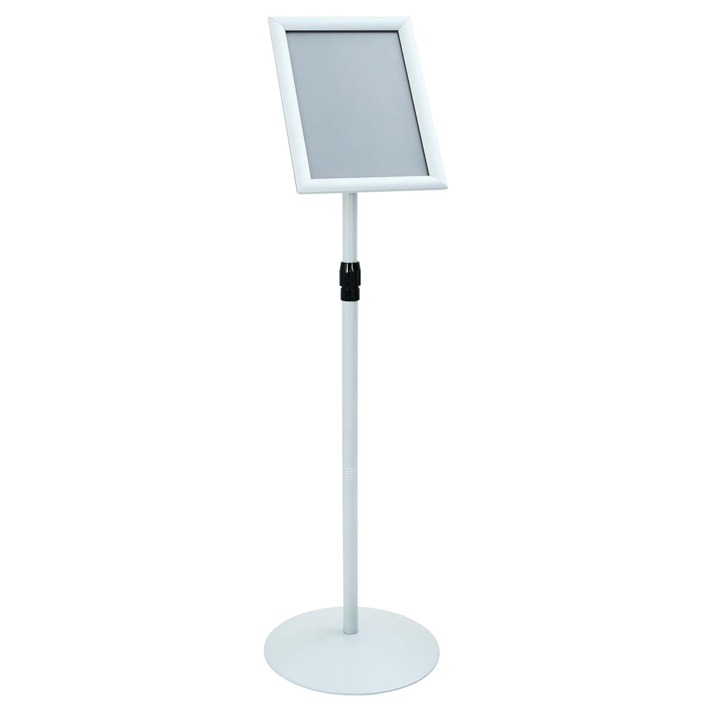 Pedestal Poster Stand Silver 33 x 33 x 123 cm PVC and Steel