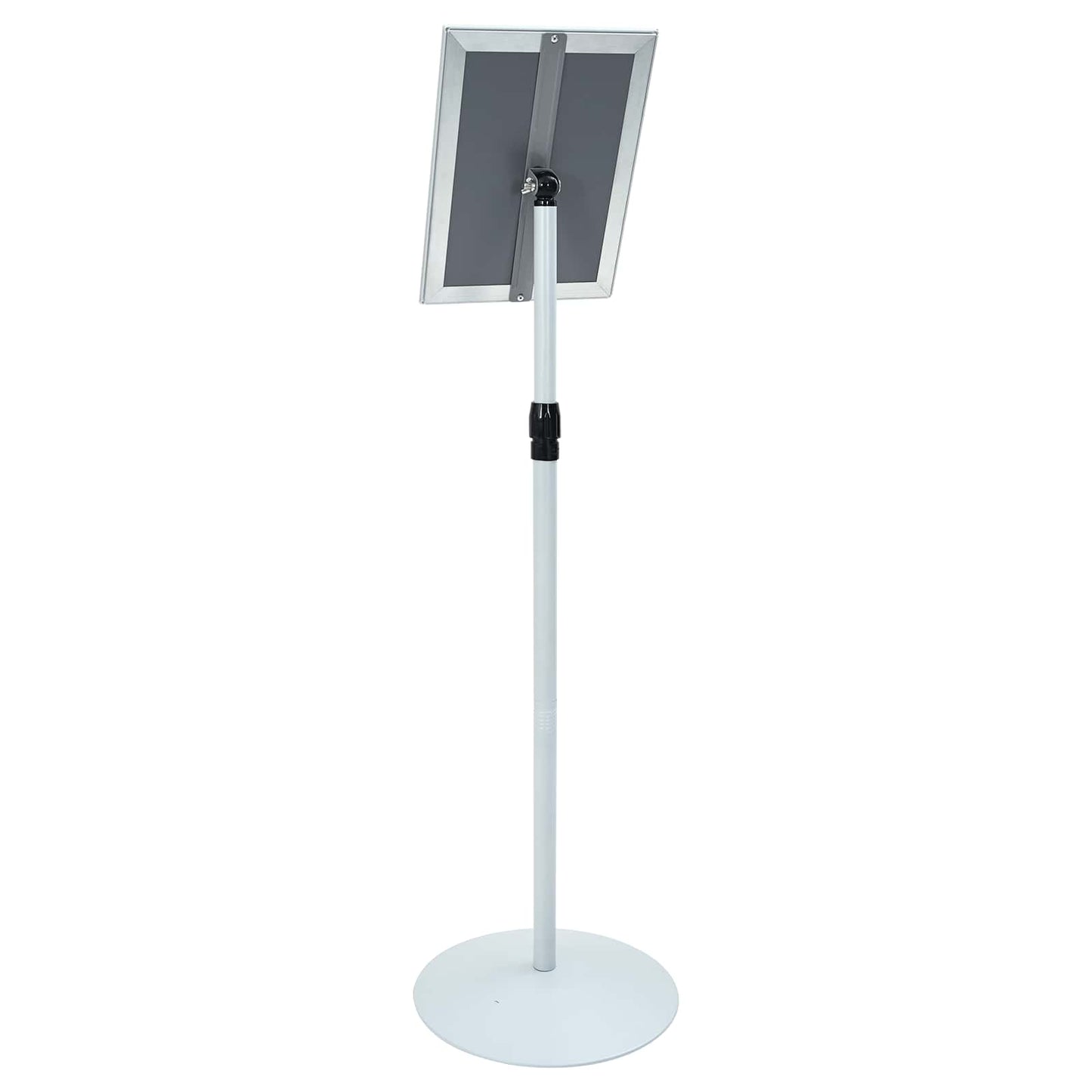 Pedestal Poster Stand Silver 33 x 33 x 123 cm PVC and Steel