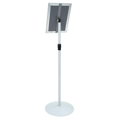 Pedestal Poster Stand Silver 33 x 33 x 123 cm PVC and Steel
