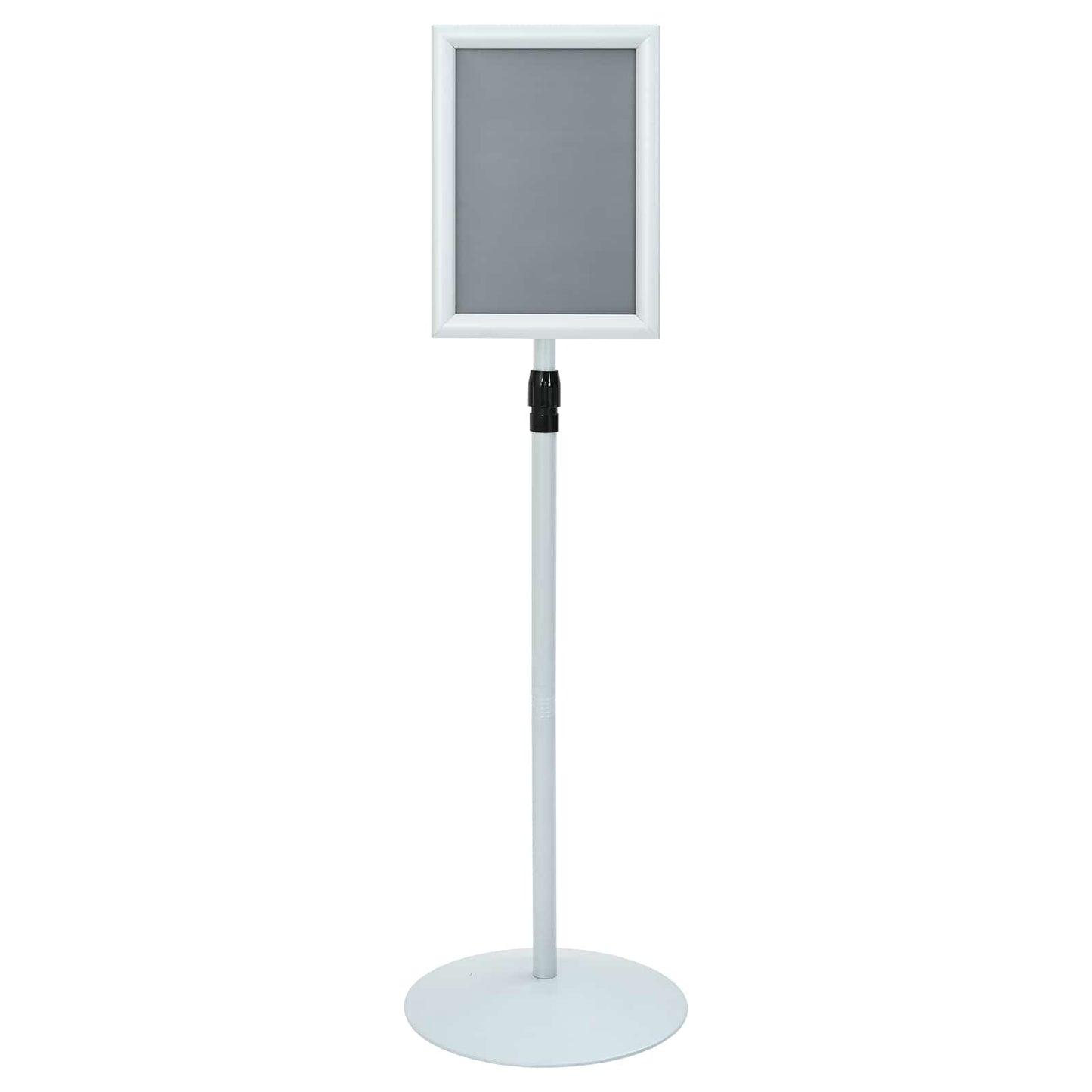 Pedestal Poster Stand Silver 33 x 33 x 123 cm PVC and Steel