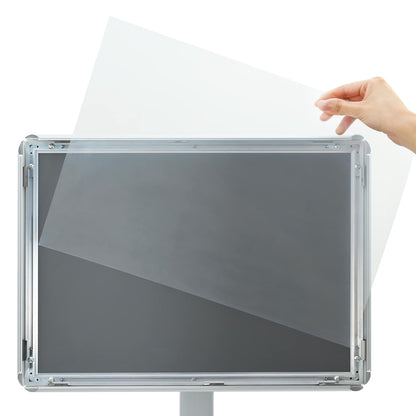 Pedestal Poster Stand Silver 32 x 27 x 119 cm Cast Iron
