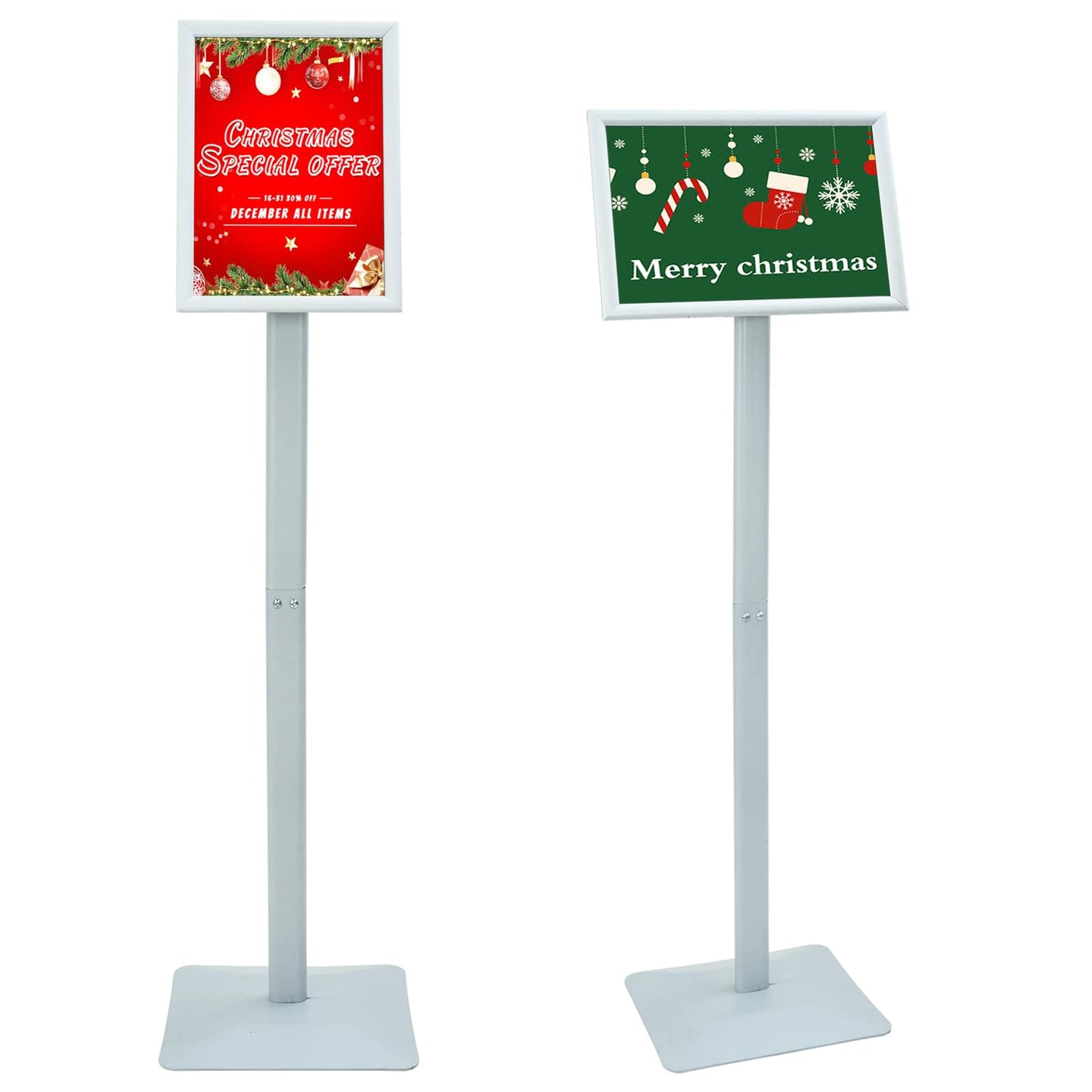 Pedestal Poster Stand Silver 32 x 27 x 119 cm Cast Iron