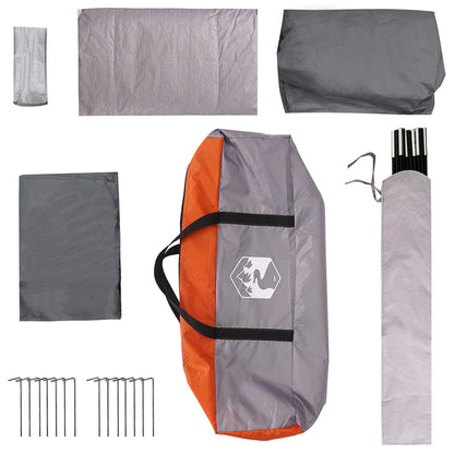 Family Tent Grey and Orange 320 x 210 x 180 cm Polyester