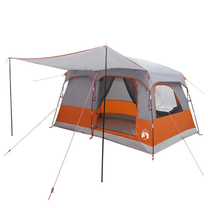 Family Tent Grey and Orange 320 x 210 x 180 cm Polyester