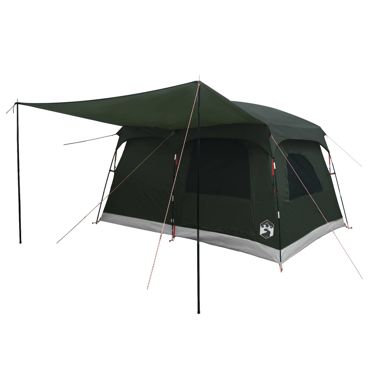 Family Tent with Roof Army Green 320 x 210 x 180 cm Polyester