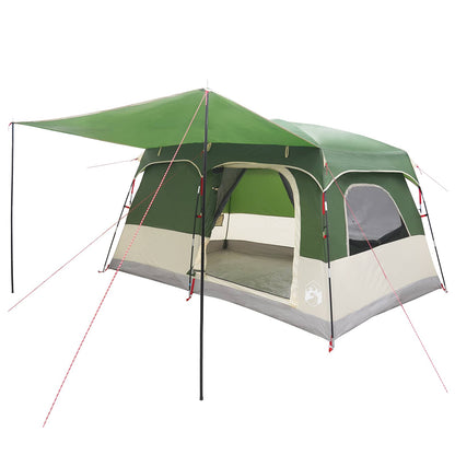 Family Tent with Roof Green 380 x 260 x 190 cm Polyester