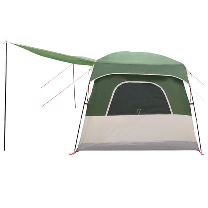 Family Tent with Roof Green 380 x 260 x 190 cm Polyester