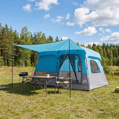 Family Tent with Roof Blue 380 x 260 x 190 cm Polyester