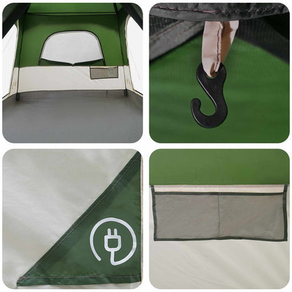 Family Tent Green 420 x 305 x 200 cm Polyester and Steel