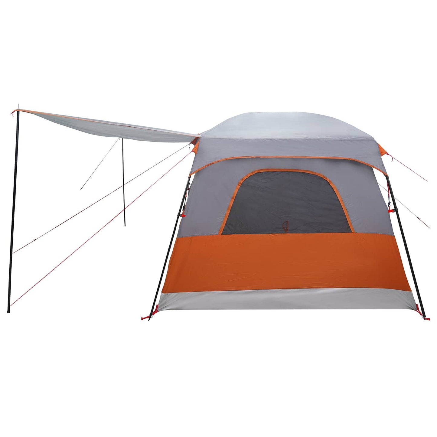 Family Tent with Roof Grey and Orange 420 x 305 x 200 cm