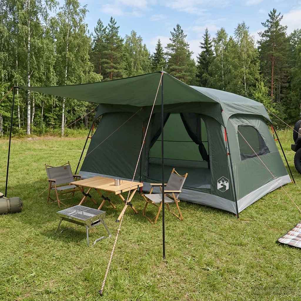Family Tent Army Green 420 x 305 x 200 cm Polyester and Steel
