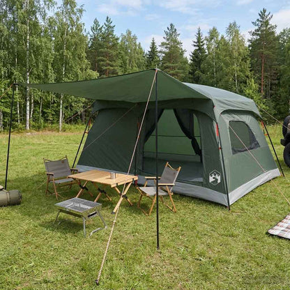 Family Tent Army Green 420 x 305 x 200 cm Polyester and Steel