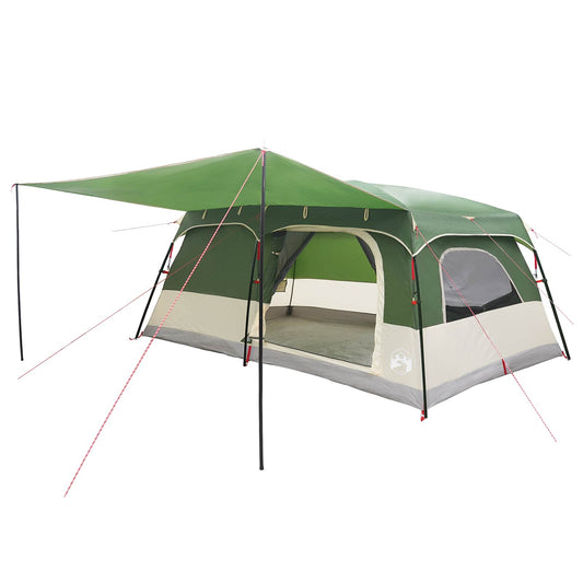 Family Tent 14-Person Green Polyester and Steel