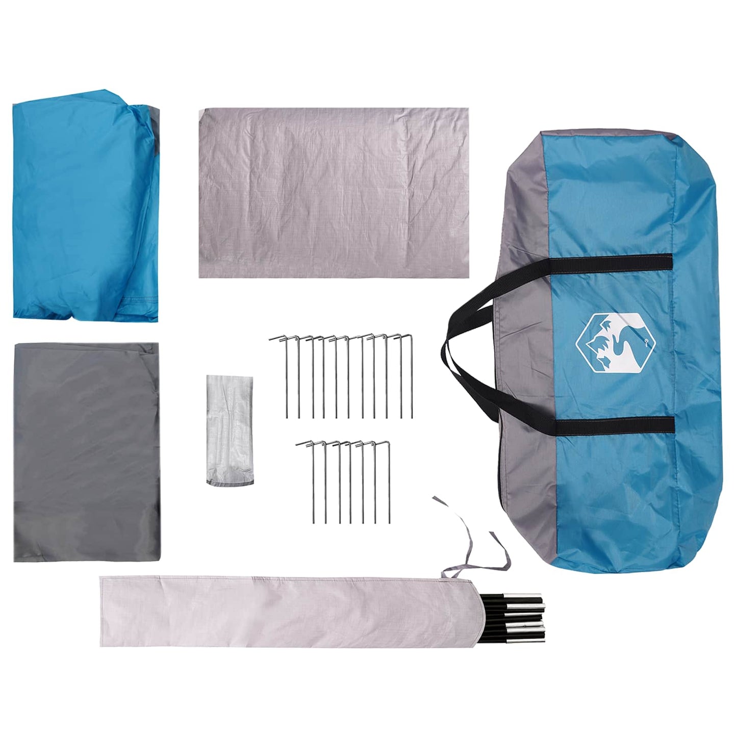 Family Tent Blue 500 x 400 x 230 cm Polyester and Steel