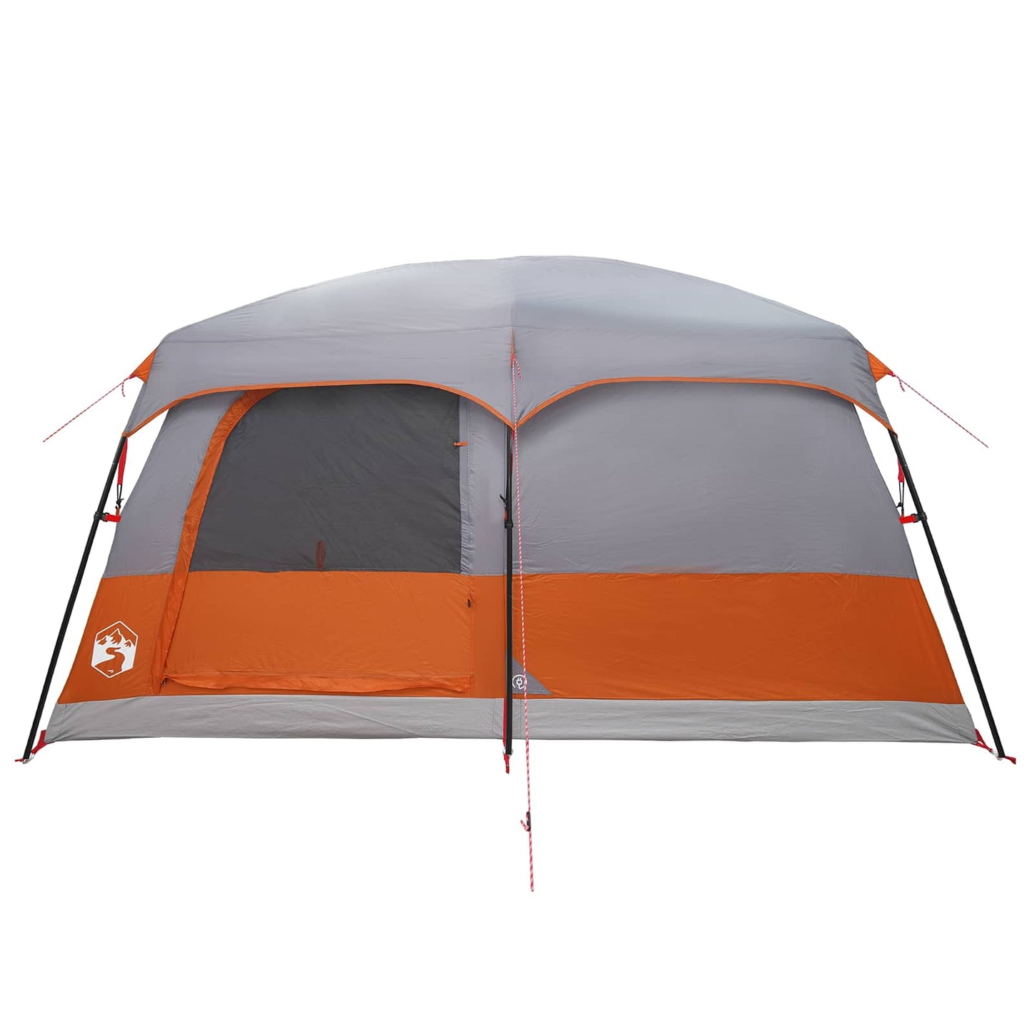 Family Tent with Roof Grey and Orange 500 x 400 x 230 cm