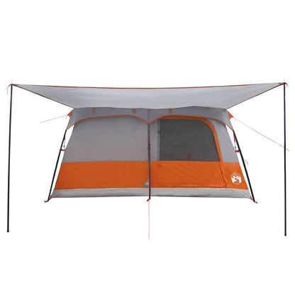 Family Tent with Roof Grey and Orange 500 x 400 x 230 cm