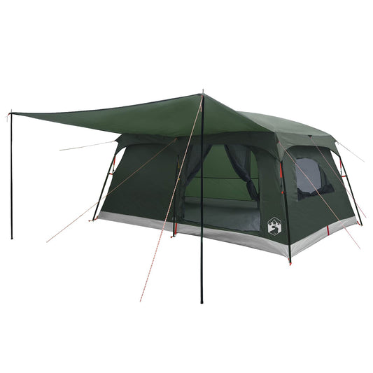 Family Tent 14-Person Army Green Polyester and Steel