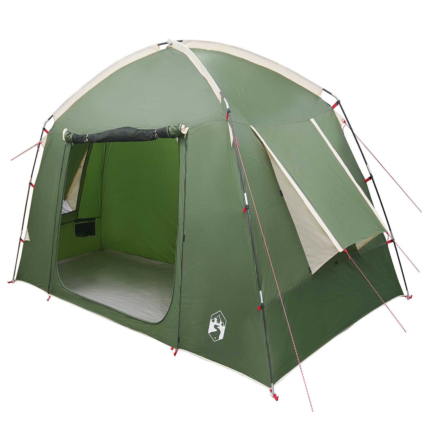Cabin Tent with Roof Green 210 x 210 x 138 cm Polyester