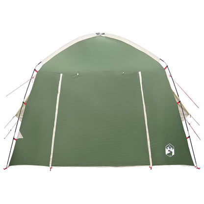 Cabin Tent with Roof Green 210 x 210 x 138 cm Polyester