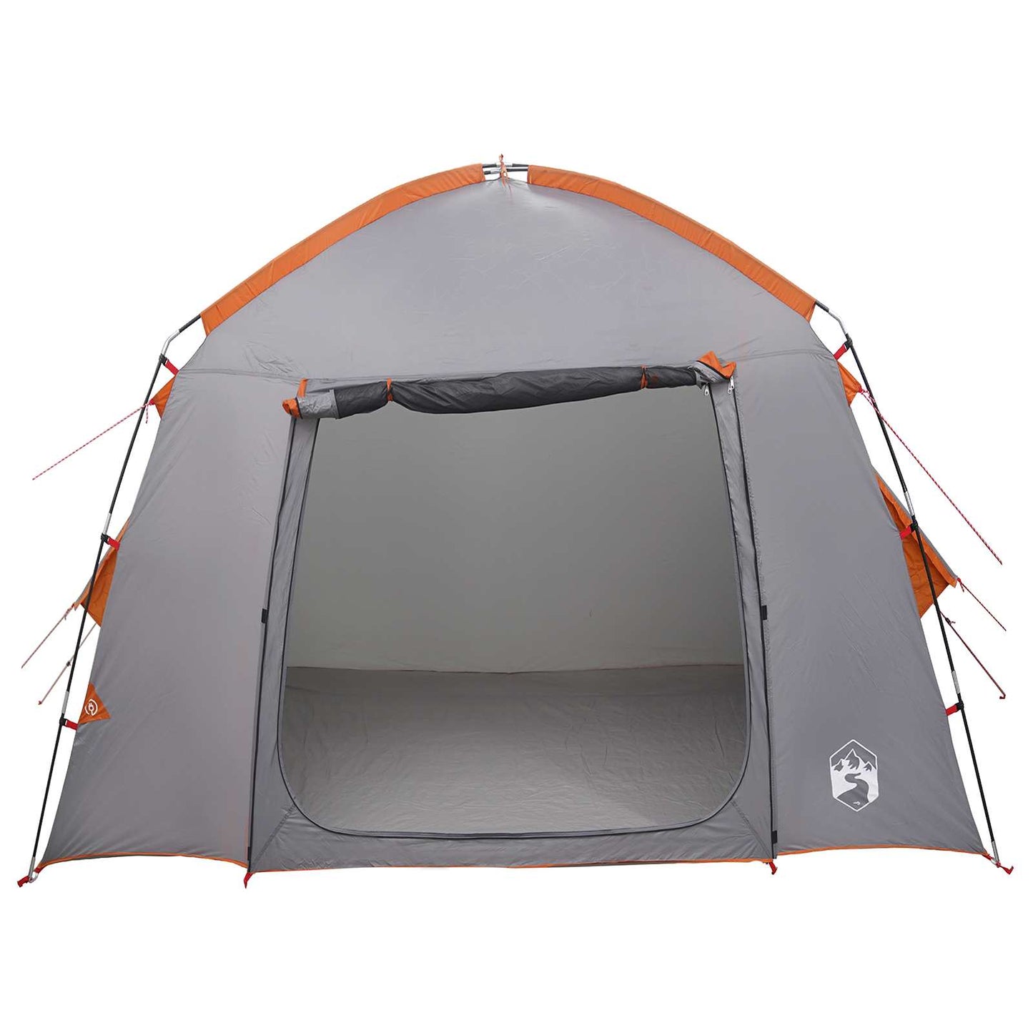 Cabin Tent Grey and Orange 210 x 210 x 138 cm Polyester