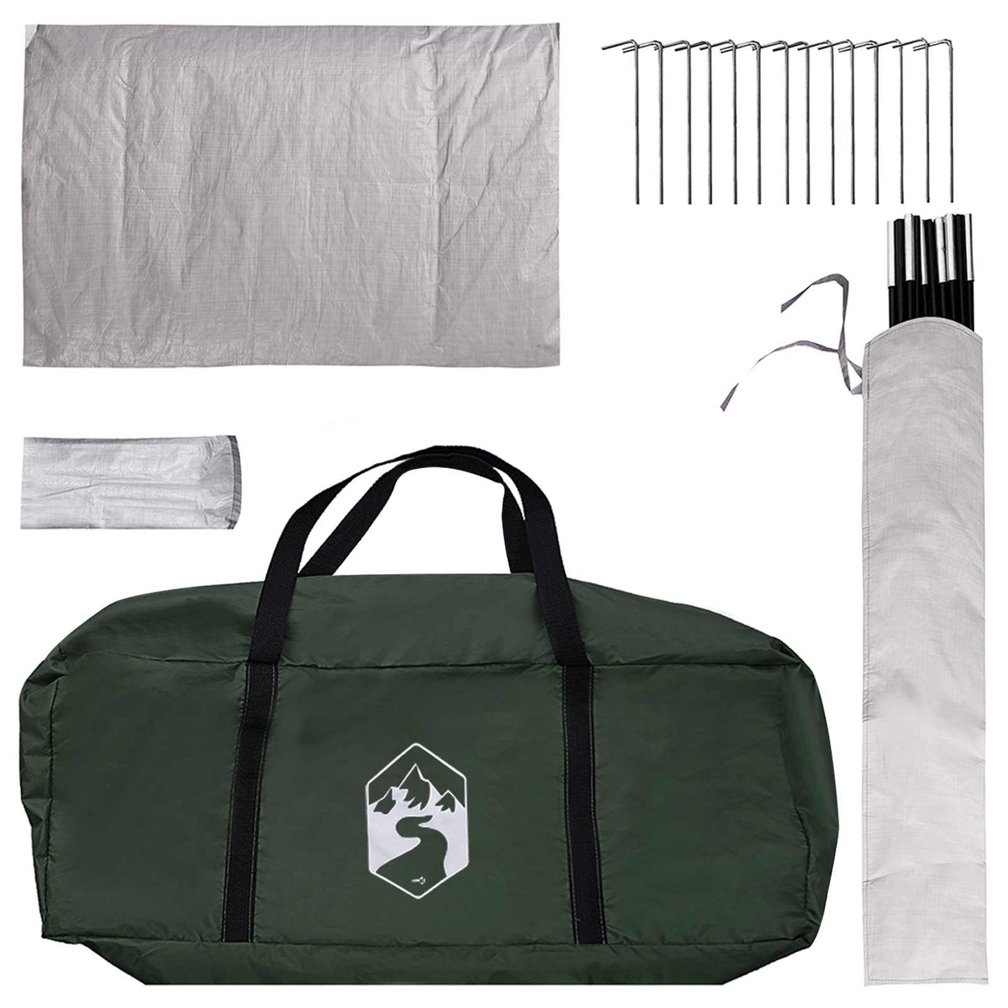 Cabin Tent with Roof Army Green 210 x 210 x 138 cm Polyester
