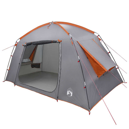 Cabin Tent Grey and Orange 300 x 210 x 156 cm Polyester